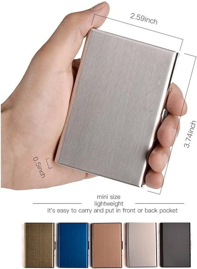 ANG RFID Protected Black Slim Stainless Steel Debit/Credit/ATM Slots 6 Card Holder 6 Card Holder (Set of 1, Silver) - Image 3